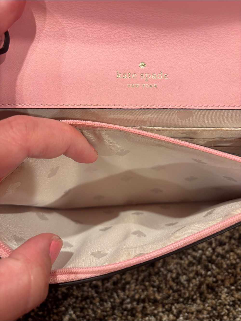 kate spade Pink Saffiano Leather Flap Crossbody - Picture 6 of 7